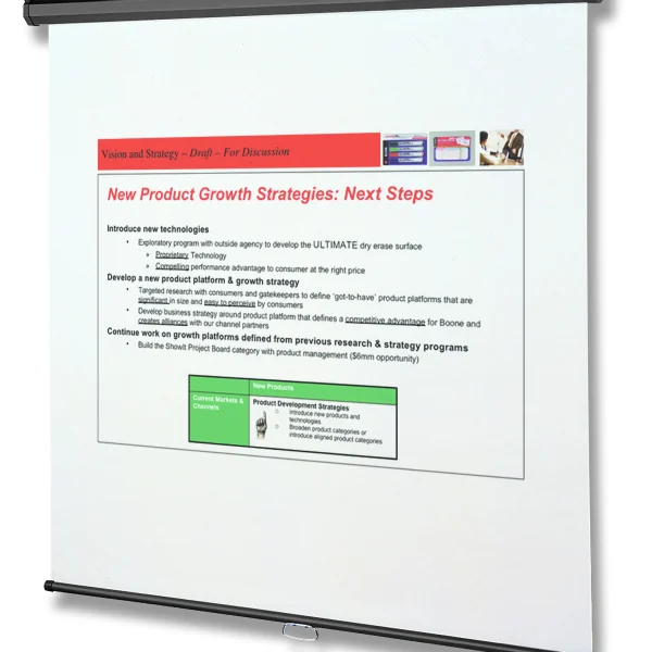 Quartet 684S 84 in. x 84 in. Wall or Ceiling Projection Screen - White Matte Finish