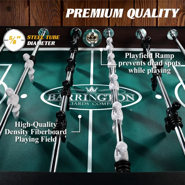 Barrington 56 inch Premium Furniture Foosball Soccer Table - Image 7