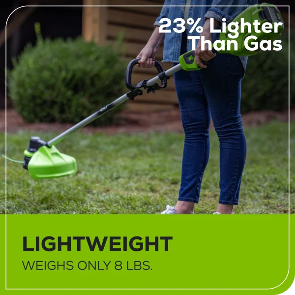 Greenworks 60V 16" Front Mount String Trimmer + 2.5Ah Battery & 3A Charger 2134302 - Image 7