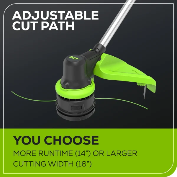 Greenworks 60V 16" Front Mount String Trimmer + 2.5Ah Battery & 3A Charger 2134302 - Image 9