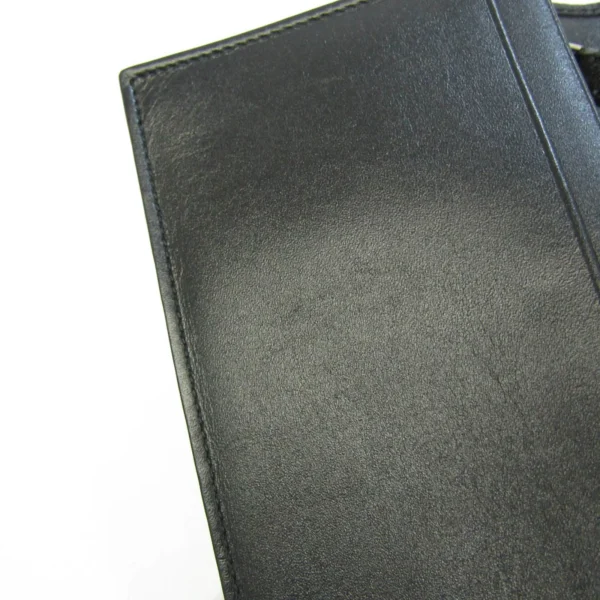 Pre-Owned Bvlgari 36966 Men's Leather Long Wallet (bi-fold) Black (Good) - Image 6