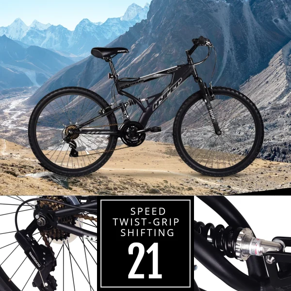 Hyper Bicycle 26 Men's Havoc Mountain Bike, Black - Image 3
