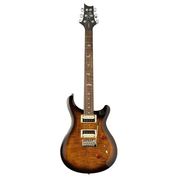 PRS SE Custom 24 Electric Guitar (Black Gold Burst) - Image 3