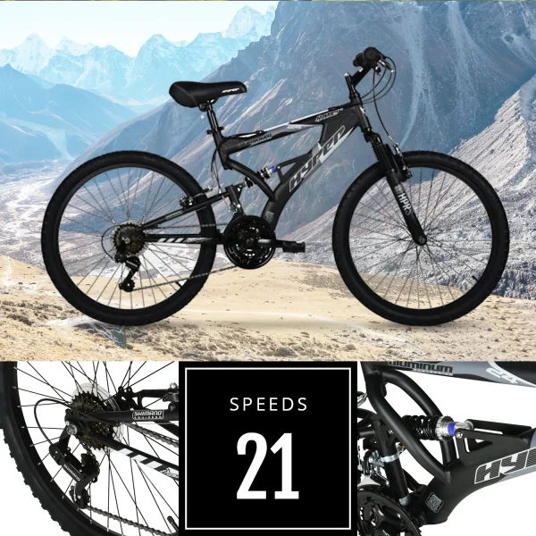 Hyper Bicycles 24 Boy's Havoc Mountain Bike, Black, Recommended Ages group 10 to 14 Years Old - Image 4