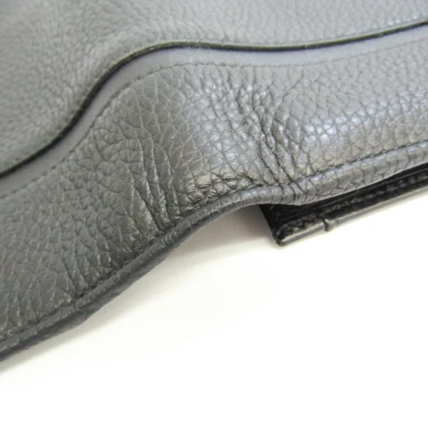 Pre-Owned Bvlgari 36966 Men's Leather Long Wallet (bi-fold) Black (Good) - Image 5