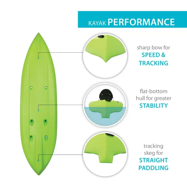 Lifetime Tahoma 10 ft Sit-on-Top Kayak, Lime Green (90816) - Image 3