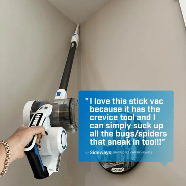 HART 20-Volt Cordless Stick Vacuum Kit, (1) 4.0Ah Lithium-Ion Battery - Image 11