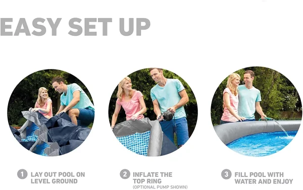 Intex Easy Set 8' x 30 Inflatable Outdoor Above Ground Swimming Pool - Image 8