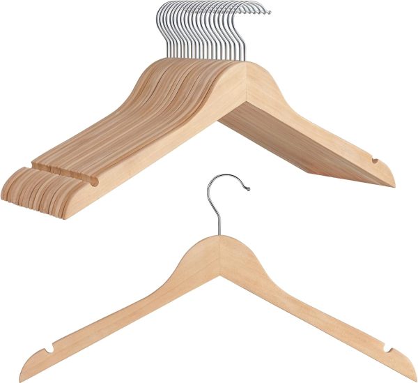 StorageWorks Premium Solid Wood Clothes Hanger for Tank Top, T-Shirt, Strap Dress - Image 9