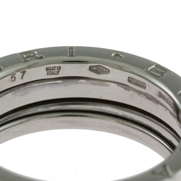 Pre-Owned Bvlgari B-zero.1 B zero one 3 band ring size 16.5 18K K18 white gold ladies BVLGARI Bulgari (Like New) - Image 7