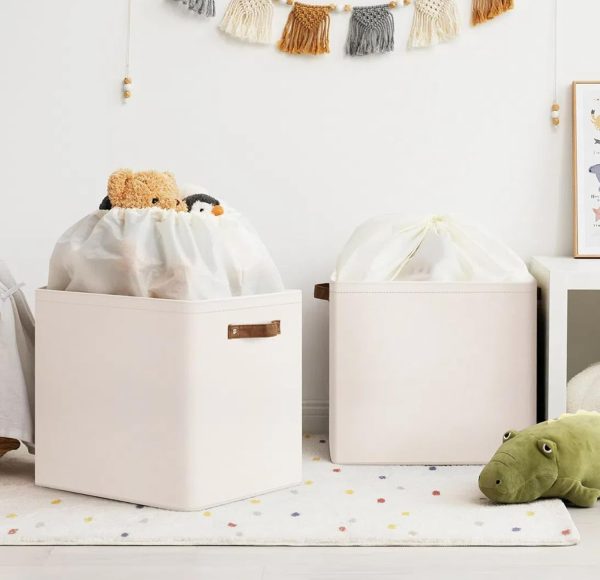 StorageWorks 3 Pack Extra Large Fabric Storage Bins with Drawstring Closure - Image 4