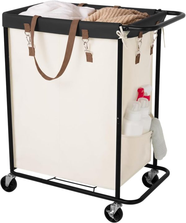 StorageWorks 140L Extra Large Laundry Basket with Wheels, 1-Pack