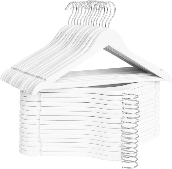 StorageWorks Wooden Hangers for Coats, Shirts, Jackets, Pants, Suits - Image 15