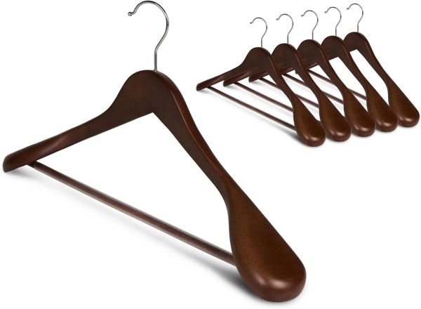 StorageWorks Extra Wide Shoulder Wood Coat Hanger for Coats, Shirts - Image 7