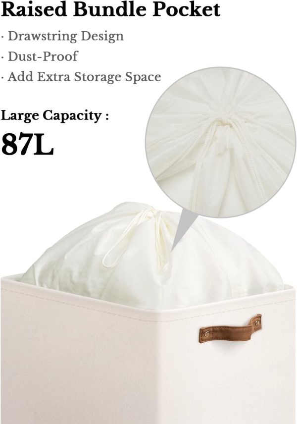 StorageWorks 3 Pack Extra Large Fabric Storage Bins with Drawstring Closure - Image 6