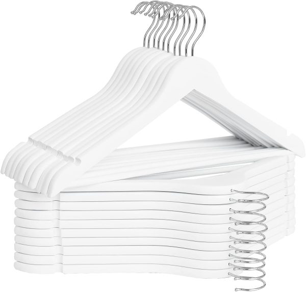 StorageWorks Wooden Hangers for Coats, Shirts, Jackets, Pants, Suits - Image 10