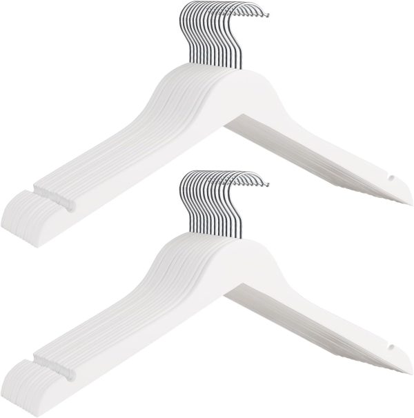 StorageWorks Premium Solid Wood Clothes Hanger for Tank Top, T-Shirt, Strap Dress