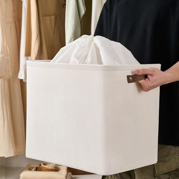 StorageWorks 3 Pack Extra Large Fabric Storage Bins with Drawstring Closure - Image 3