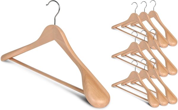 StorageWorks Extra Wide Shoulder Wood Coat Hanger for Coats, Shirts - Image 9