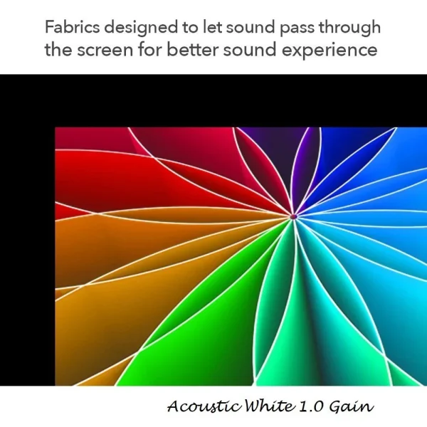 QualGear 92-Inch Fixed Frame Projector Screen, 16:9 4K HD High Definition 1.0 Gain Acoustic White (QG-PS-FF6-169-92-A) - Image 4