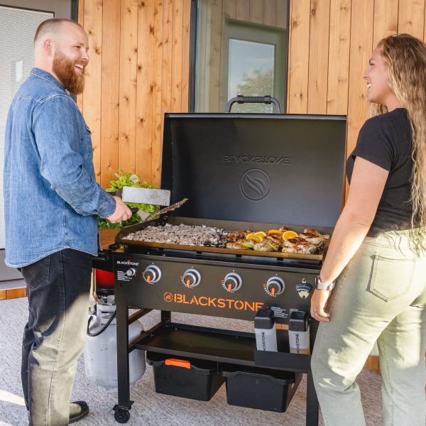 Blackstone Original 4-Burner 36" Propane Griddle with Hood and Omnivore Griddle Plate - Image 2