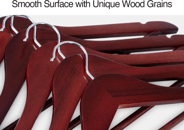 StorageWorks Wooden Hangers for Coats, Shirts, Jackets, Pants, Suits - Image 5