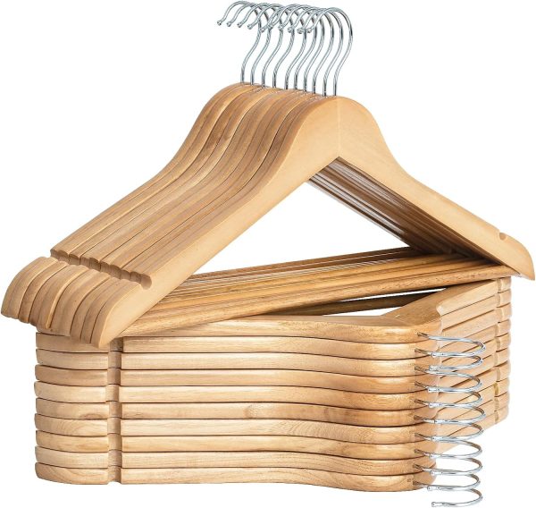 StorageWorks Wooden Hangers for Coats, Shirts, Jackets, Pants, Suits - Image 8