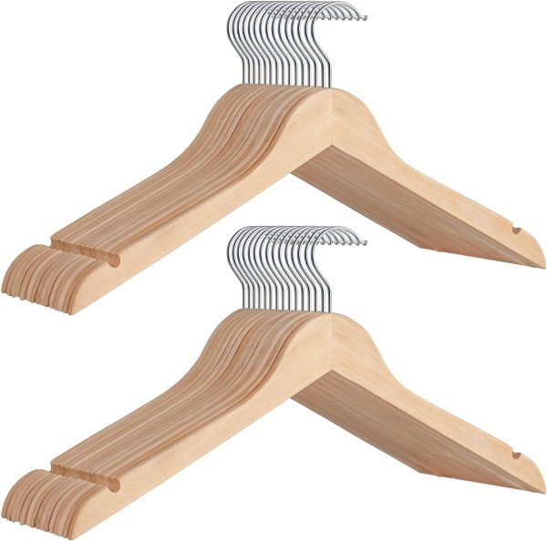 StorageWorks Premium Solid Wood Clothes Hanger for Tank Top, T-Shirt, Strap Dress - Image 8