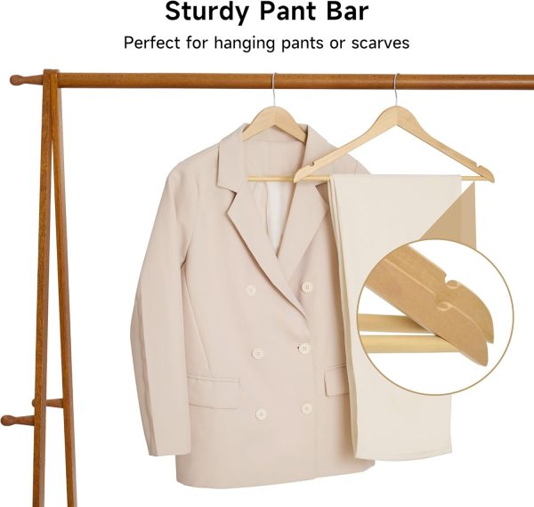 StorageWorks Wood Coat Hanger for Coats, Shirts, Jackets, Pants - Image 4