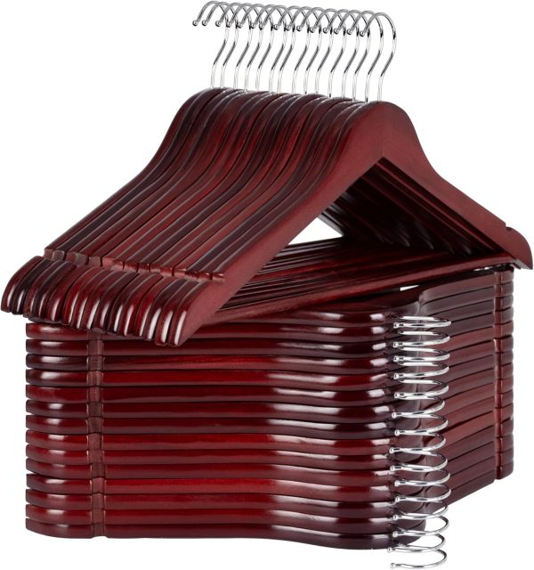 StorageWorks Wooden Hangers for Coats, Shirts, Jackets, Pants, Suits - Image 11