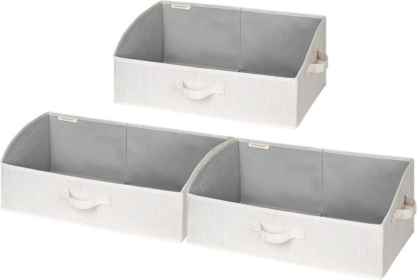 StorageWorks Closet Storage Bins, Trapezoid Storage Box, 3-Pack