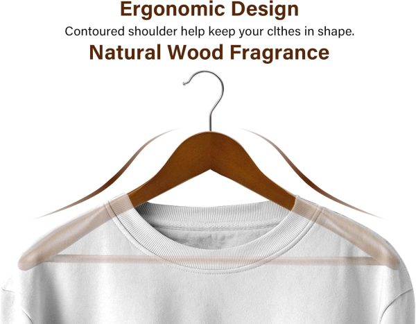 StorageWorks Extra Wide Shoulder Wood Coat Hanger for Coats, Shirts - Image 6