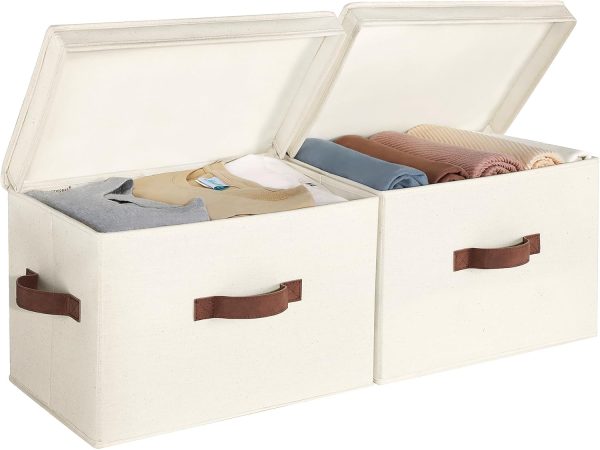 StorageWorks Fabric Storage Bins with Lid, 2-Pack