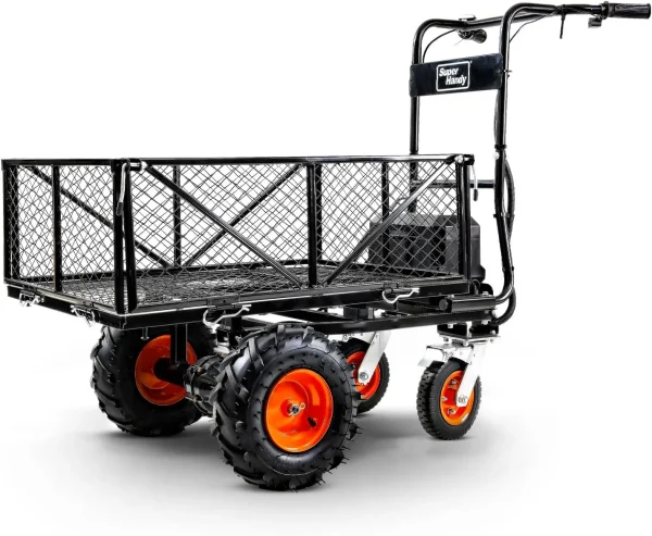 SuperHandy Self-Propelled Electric Utility Wagon - 48V 2Ah Battery System, 660LB Hauling Capacity (Upgraded Design)