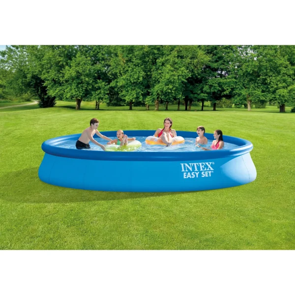 Intex Easy Set 15ft x 33in Inflatable Kid Family Swimming Pool with Filter Pump - Image 3