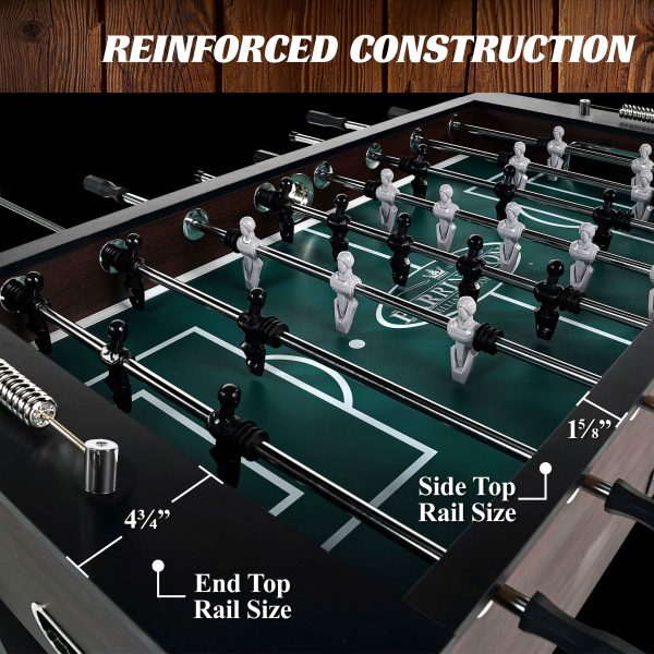 Barrington 56 inch Premium Furniture Foosball Soccer Table - Image 5