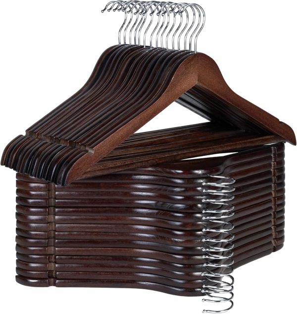 StorageWorks Wooden Hangers for Coats, Shirts, Jackets, Pants, Suits - Image 14