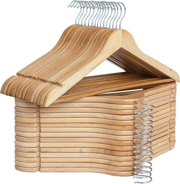 StorageWorks Wooden Hangers for Coats, Shirts, Jackets, Pants, Suits - Image 13