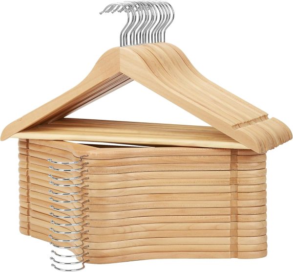 StorageWorks Wood Coat Hanger for Coats, Shirts, Jackets, Pants - Image 9