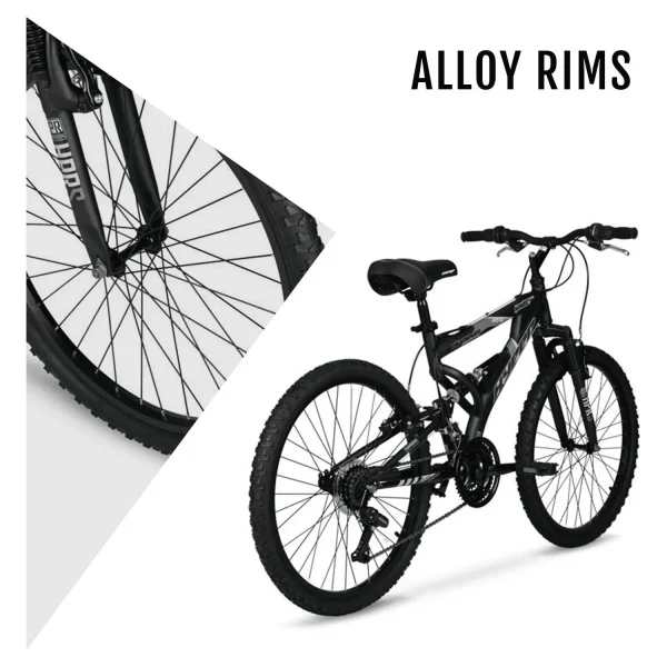 Hyper Bicycles 24 Boy's Havoc Mountain Bike, Black, Recommended Ages group 10 to 14 Years Old - Image 5