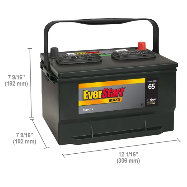 EverStart Maxx Lead Acid Automotive Battery, Group Size 65 12 Volt 850 CCA - Image 2