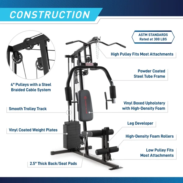 Marcy 100 lbs Stack Home Gym - Image 9
