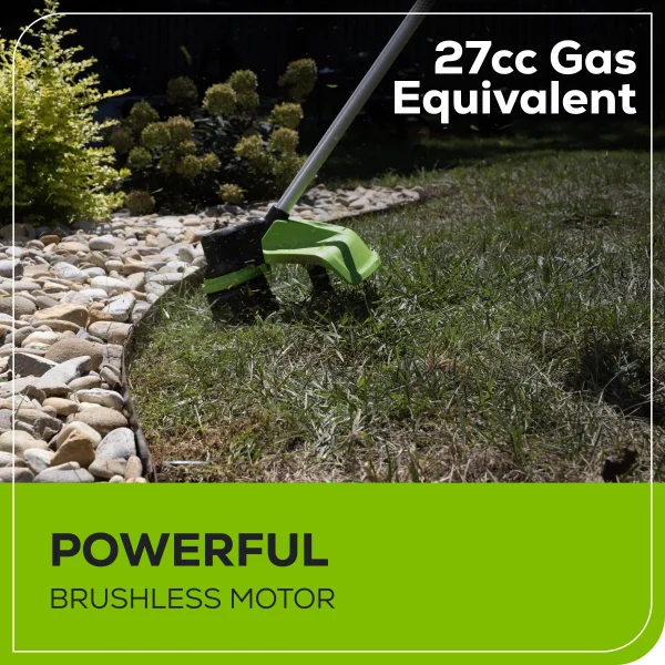 Greenworks 60V 16" Front Mount String Trimmer + 2.5Ah Battery & 3A Charger 2134302 - Image 5