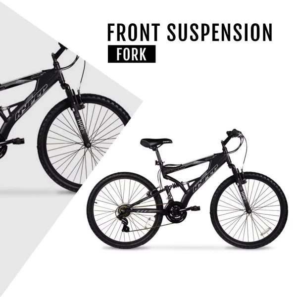 Hyper Bicycle 26 Men's Havoc Mountain Bike, Black - Image 4