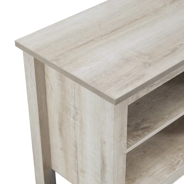 Woven Paths Open Storage TV Stand for TVs up to 80, Espresso - Image 3