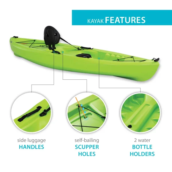 Lifetime Tahoma 10 ft Sit-on-Top Kayak, Lime Green (90816) - Image 5