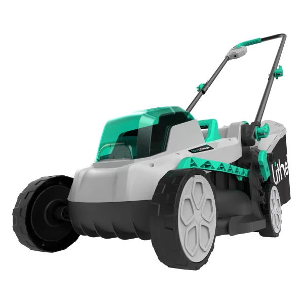 Litheli 20V 13 Cordless Lawn Mower 16.34 in with Brushless Motor + 4.0Ah Battery & Charger 27.3 lb, Manpower driven