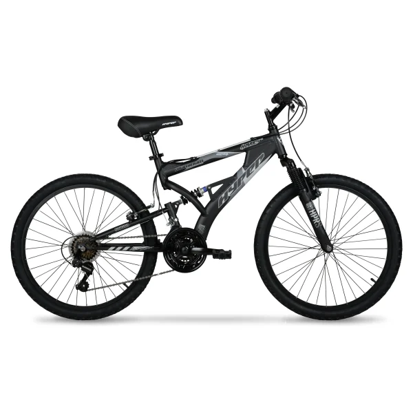 Hyper Bicycles 24 Boy's Havoc Mountain Bike, Black, Recommended Ages group 10 to 14 Years Old