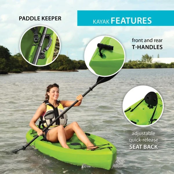 Lifetime Tahoma 10 ft Sit-on-Top Kayak, Lime Green (90816) - Image 6