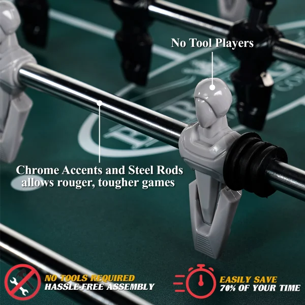 Barrington 56 inch Premium Furniture Foosball Soccer Table - Image 4